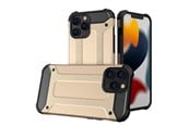Mobil - Deksel og etui - Hurtel Hybrid Armor Case Tough Rugged Cover for iPhone 13 Pro Golden - 5907769326578