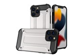 Mobil - Deksel og etui - Hurtel Hybrid Armor Case Tough Rugged Cover for iPhone 13 Pro Silver - 5907769326585