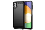 Mobil - Deksel og etui - Hurtel Carbon Case Flexible Cover TPU Case for Samsung Galaxy A22 4G Black - 5907769326684