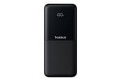 Nødlader - Baseus Lipow 10000mAh 22.5W Powerbank with Dual Built-in Cable with Display (with additional black Simple USB-A - USB-C 3A 0.2m cable) - Black Nødlader - Svart - 10000 mAh - P10079101123-00