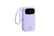 Nødlader - Baseus EnerFill FC21 Qpow 3 Ultra 20000mAh 22.5W Powerbank with Digital Display and Cable Included - Purple Nødlader - Lilla - 20000 mAh - P10082107513-00