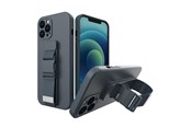 Mobil - Deksel og etui - Hurtel Rope Case Gel Case with a lanyard Chain Handbag lanyard Samsung Galaxy S21 5G Navy Blue - 5907769329661