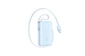 Nødlader - Joyroom JR-PR2L 10000mAh 35W Power Bank with Built-in Retractable USB-C Cable and Lightning Lanyard Cable - Blue Nødlader - Blue - 10000 mAh - JR-PR2L blue