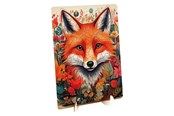 Puslespill - Creative Craft Group Wooden Puzzle Fox - Unique Shapes - 130 pcs. Tre - 400097
