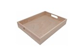 Treleker - Playwood Wooden Tray Straight Handle Straight Edge Rubberwood - SL088AA