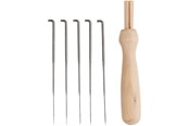Kreative leker - Creativ Company Felting Needle Holder Wood with 5 Needles - 41237