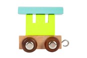 Treleker - Small Foot - Wooden Letter Train Wagon Colored - 12 pieces - 7895-display12