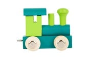 Treleker - Small Foot - Wooden Letter Train Locomotive Green - 12 pieces - 10347-display12