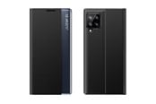 Nettbrett - Deksler og etui - Hurtel Sleep Case Bookcase Type Case with Smart Window for Samsung Galaxy A22 4G Black - 5907769330797