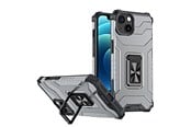 Mobil - Deksel og etui - Hurtel Crystal Ring Case Kickstand Tough Rugged Cover for iPhone 13 Mini Black - 5907769330858