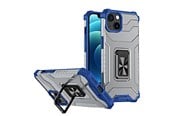 Mobil - Deksel og etui - Hurtel Crystal Ring Case Kickstand Tough Rugged Cover for iPhone 13 Mini Blue - 5907769330889