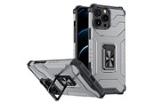 Mobil - Deksel og etui - Hurtel Crystal Ring Case Kickstand Tough Rugged Cover for iPhone 13 Pro Black - 5907769330926