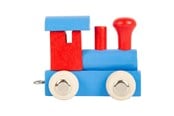 Treleker - Small Foot - Wooden Letter Train Locomotive Red/Blue - 12 - 10349-display12