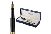 Skrive- & Tegneverktøy - Waterman Expert 'The Opera Collection' Black & Gold G.T. Fountain pen M Blue ink - 2225138