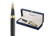Skrive- & Tegneverktøy - Waterman Exception 'The Opera Collection' Black & Gold G.T. Fountain pen F Blue ink - 2225145