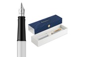 Skrive- & Tegneverktøy - Waterman Impression White Lacquer G.T. Fountain pen M Blue ink - 2225470
