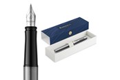 Skrive- & Tegneverktøy - Waterman Impression Stainless Steel P.T. Fountain pen M Blue ink - 2225491