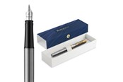 Skrive- & Tegneverktøy - Waterman Impression Stainless Steel G.T. Fountain pen M Blue ink - 2225494