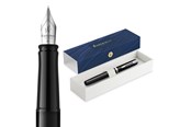 Skrive- & Tegneverktøy - Waterman Impression Black Lacquer P.T. Fountain pen M Blue ink - 2225497