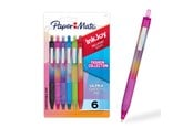 Skrive- & Tegneverktøy - Paper Mate InkJoy 300RT Ballpoint Pens | Colourful Pens with Fashion Wraps | Retractable Medium Point (1.0mm) | Assorted Colours | 6 Count - 2226846