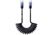USB - Joyroom S-A43 Crystal-Clear Series 60W USB-C - USB-C spiral cable 1.5m - black - S-A43_CC
