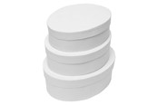 Arts & Crafts - Tilbehør - Colorations - Papier-mache Boxes Oval 3 pcs. - 46EN25