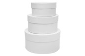 Arts & Crafts - Tilbehør - Colorations - Papier-mache Boxes Round 3 pcs. - 46EN24