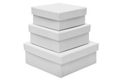 Arts & Crafts - Tilbehør - Colorations - Papier-mache Boxes Square 3 pcs. - 46EN26