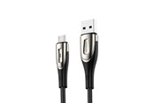 USB - Joyroom Sharp Series S-M411 USB-A / micro USB 3A 2m Cable with Charging Indicator - Black - S-M411_2