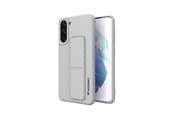 Mobil - Deksel og etui - Wozinsky Kickstand Case Silicone Case with Stand Case Samsung Galaxy S21+ 5G Grey - 9111201941403