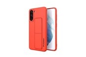 Mobil - Deksel og etui - Wozinsky Kickstand Case Silicone Case with Stand Case for Samsung Galaxy S21+ 5G Red - 9111201941427