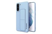 Mobil - Deksel og etui - Wozinsky Kickstand Case Silicone Case with Stand Samsung Galaxy S21+ 5G Light Blue - 9111201941441