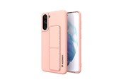 Mobil - Deksel og etui - Wozinsky Kickstand Case Silicone Case with Stand Samsung Galaxy S21+ 5G Case Pink - 9111201941458