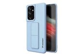Mobil - Deksel og etui - Wozinsky Kickstand Case Silicone Case with Stand Samsung Galaxy S21 Ultra 5G Light Blue - 9111201941533