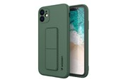Mobil - Deksel og etui - Wozinsky Kickstand Case Silicone Case with Stand Samsung Galaxy A22 4G Case Dark Green - 9145576226902
