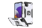 Mobil - Deksel og etui - Wozinsky Ring Armor Armored Hybrid Case Cover + Magnetic Holder Samsung Galaxy A22 4G Silver - 9111201944862
