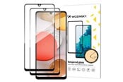 Mobil - Beskyttelsesglass - Wozinsky Set 2x Super Durable Full Glue Tempered Glass Full Screen Protector with Frame Case Friendly Samsung Galaxy A42 5G Black - 9145576216743