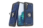 Mobil - Deksel og etui - Wozinsky Ring Armor Armored Hybrid Case Cover + Magnetic Holder Samsung Galaxy S22 Blue - 9145576239711