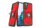 Mobil - Deksel og etui - Wozinsky Ring Armor Armored Hybrid Case Cover + Magnetic Holder for Samsung Galaxy S22+ (S22 Plus) red - 9145576239759