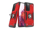 Mobil - Deksel og etui - Wozinsky Ring Armor Armored Hybrid Case Cover + Magnetic Holder Samsung Galaxy S22 Ultra Red - 9145576239803