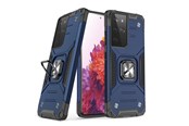 Mobil - Deksel og etui - Wozinsky Ring Armor Armored Hybrid Case Cover + Magnetic Holder Samsung Galaxy S22 Ultra Blue - 9145576239810
