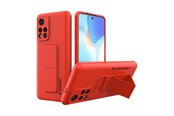 Mobil - Deksel og etui - Wozinsky Kickstand Case Silicone Case with Stand Case for Xiaomi Poco M4 Pro 5G Red - 9145576247532