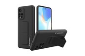 Mobil - Deksel og etui - Wozinsky Kickstand Case Silicone Case with Stand Case Xiaomi Redmi 10 Black - 9145576247556