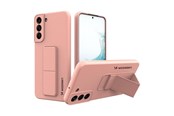 Mobil - Deksel og etui - Wozinsky Kickstand Case Silicone Case with Stand Samsung Galaxy S22+ Case Pink - 9145576247662