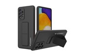 Mobil - Deksel og etui - Wozinsky Kickstand Case Silicone Case with Stand Samsung Galaxy A73 Case Black - 9145576247754