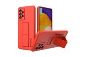 Mobil - Deksel og etui - Wozinsky Kickstand Case Silicone Case with Stand Samsung Galaxy A73 Case Red - 9145576247778