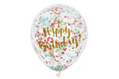 Leketøy - Haza Witbaard Confetti Balloons Happy Birthday 6 pcs. - U58225