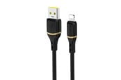 USB - Dudao L25L 30W USB-A Cable - Lightning with Soft Silicone Braided Lightning 1m - Black - 6976625335947