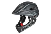 Sykkellys - Wozinsky Fullface Children's Bicycle Helmet with USB Rear Light 52-56 cm - Grey - 5907769381010