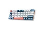 Tastatur - Machenike K500-B61 Gaming Keyboard Wired Mechanical Backlit Red Switch - White & Blue - Blå - K500-B61 Wired RGB Red Switch White